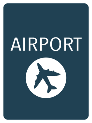 Custom Outdoor Yard Signs Multiple Sizes Airport Way