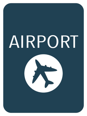 Custom Outdoor Yard Signs Multiple Sizes Airport Way