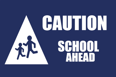 Custom Outdoor Yard Signs Multiple Sizes Caution School Ahead