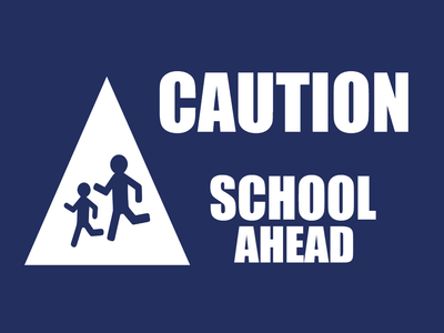 Custom Outdoor Yard Signs Multiple Sizes Caution School Ahead