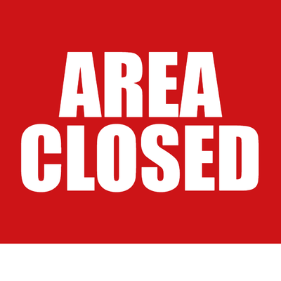 Custom Outdoor Yard Signs Multiple Sizes Area Closed