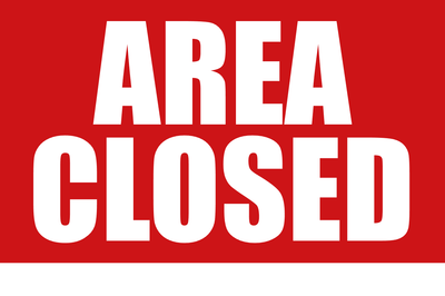 Custom Outdoor Yard Signs Multiple Sizes Area Closed