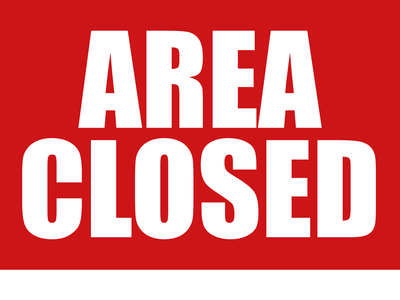 Custom Outdoor Yard Signs Multiple Sizes Area Closed
