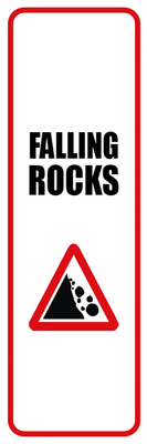 Custom Outdoor Yard Signs Multiple Sizes Falling Rocks Signs