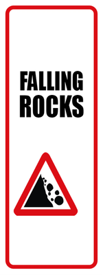 Custom Outdoor Yard Signs Multiple Sizes Falling Rocks Signs