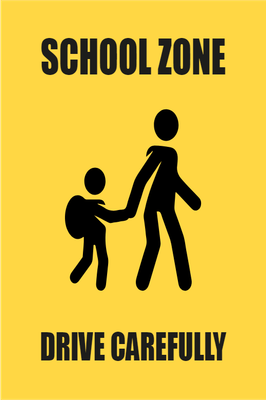 Custom Outdoor Yard Signs Multiple Sizes School Zone