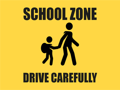 Custom Outdoor Yard Signs Multiple Sizes School Zone
