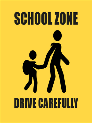 Custom Outdoor Yard Signs Multiple Sizes School Zone