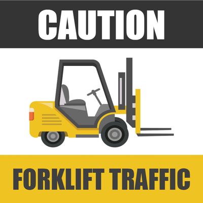 Custom Outdoor Yard Signs Multiple Sizes Caution Forklift