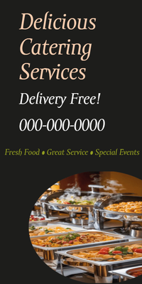Custom Vinyl Banners Multiple Sizes Delicious Catering