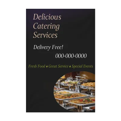 Custom Vinyl Banners Multiple Sizes Delicious Catering