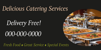 Custom Vinyl Banners Multiple Sizes Delicious Catering