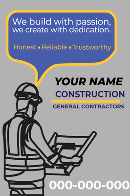 Custom Vinyl Banners Multiple Sizes Contractor Signs