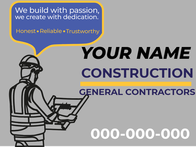 Custom Vinyl Banners Multiple Sizes Contractor Signs
