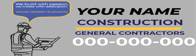 Custom Vinyl Banners Multiple Sizes Contractor Signs