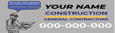 Custom Vinyl Banners Multiple Sizes Contractor Signs