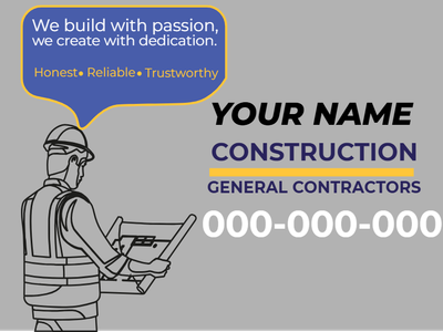 Custom Vinyl Banners Multiple Sizes Contractor Signs