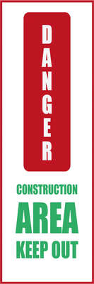Custom Outdoor Yard Signs Multiple Size Danger Construction Area