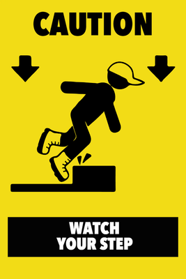 Custom Outdoor Yard Signs Multiple Sizes Watch Your Step