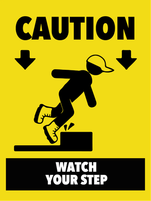 Custom Outdoor Yard Signs Multiple Sizes Watch Your Step