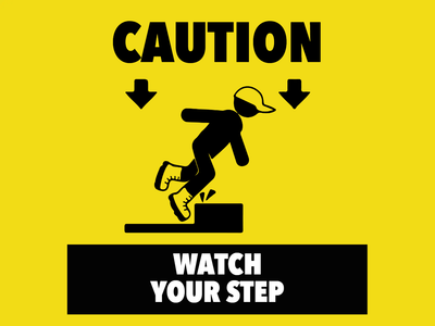 Custom Outdoor Yard Signs Multiple Sizes Watch Your Step