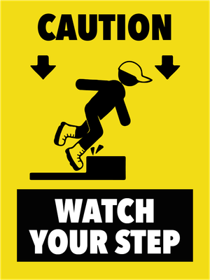 Custom Outdoor Yard Signs Multiple Sizes Watch Your Step