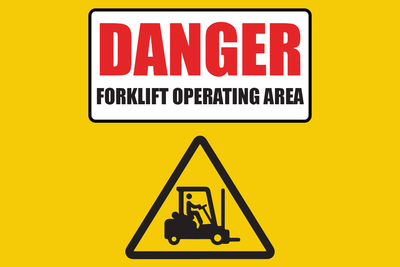 Custom Outdoor Yard Signs Multiple Sizes Forklift Operating Area