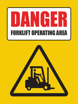 Custom Outdoor Yard Signs Multiple Sizes Forklift Operating Area