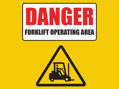 Custom Outdoor Yard Signs Multiple Sizes Forklift Operating Area