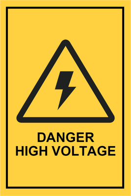 Custom Outdoor Yard Signs Multiple Sizes Danger High Voltage