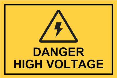 Custom Outdoor Yard Signs Multiple Sizes Danger High Voltage