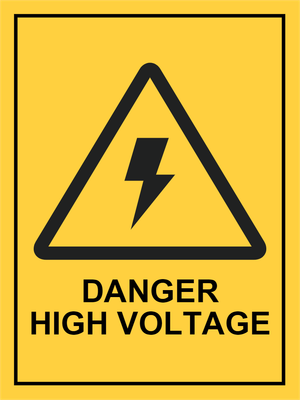Custom Outdoor Yard Signs Multiple Sizes Danger High Voltage