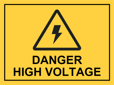 Custom Outdoor Yard Signs Multiple Sizes Danger High Voltage
