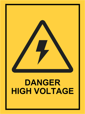 Custom Outdoor Yard Signs Multiple Sizes Danger High Voltage