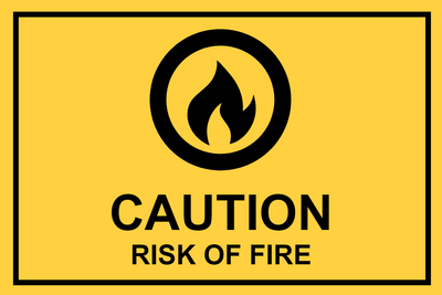Custom Outdoor Yard Signs Multiple Sizes Caution Fire
