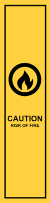 Custom Outdoor Yard Signs Multiple Sizes Caution Fire