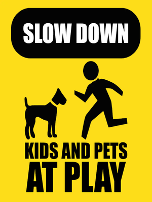 Custom Outdoor Yard Signs Multiple Sizes Pet Kids At Play