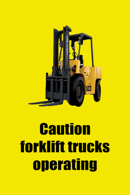Custom Outdoor Yard Signs Multiple Sizes Caution Forklifts Operating