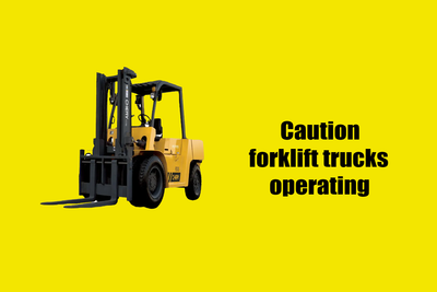 Custom Outdoor Yard Signs Multiple Sizes Caution Forklifts Operating