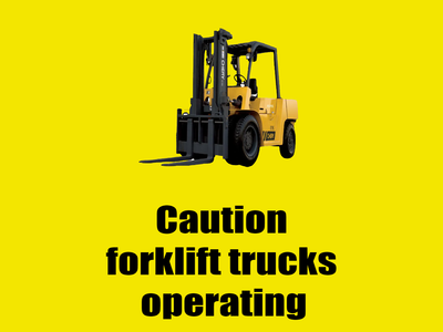 Custom Outdoor Yard Signs Multiple Sizes Caution Forklifts Operating