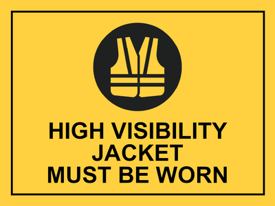 Custom Outdoor Yard Signs Multiple Sizes High Visibility Jacket