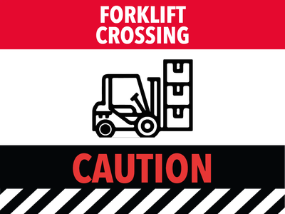 Custom Outdoor Yard Signs Multiple Sizes Forklift Crossing