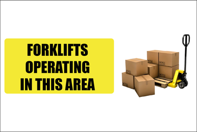 Custom Outdoor Yard Signs Multiple Sizes Forklift Trucks Operating