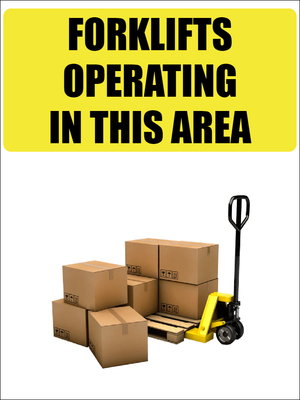 Custom Outdoor Yard Signs Multiple Sizes Forklift Trucks Operating