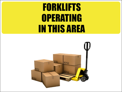 Custom Outdoor Yard Signs Multiple Sizes Forklift Trucks Operating