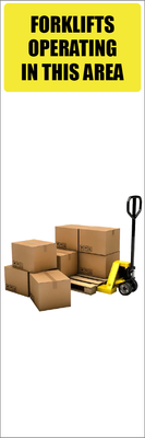 Custom Outdoor Yard Signs Multiple Sizes Forklift Trucks Operating