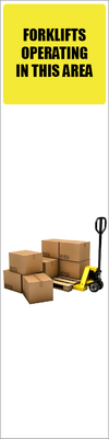 Custom Outdoor Yard Signs Multiple Sizes Forklift Trucks Operating