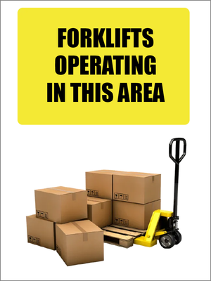 Custom Outdoor Yard Signs Multiple Sizes Forklift Trucks Operating