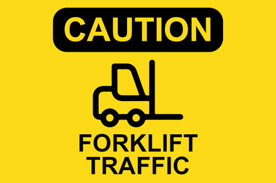 Custom Outdoor Yard Signs Multiple Sizes Caution Forklift Traffic