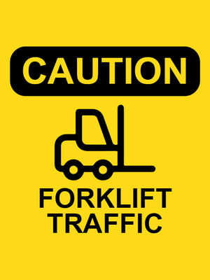 Custom Outdoor Yard Signs Multiple Sizes Caution Forklift Traffic